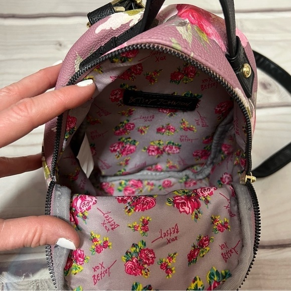Betsey Johnson Floral Doggy Mini Backpack - Picture 7 of 9